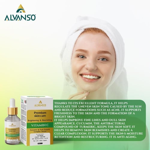 سيروم التفتيح المغذى بفيتامين جـ من ألفانسو ALVANS...