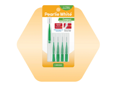 Compact Interdental Brushes - Pack of 5s L 1.5 mm...