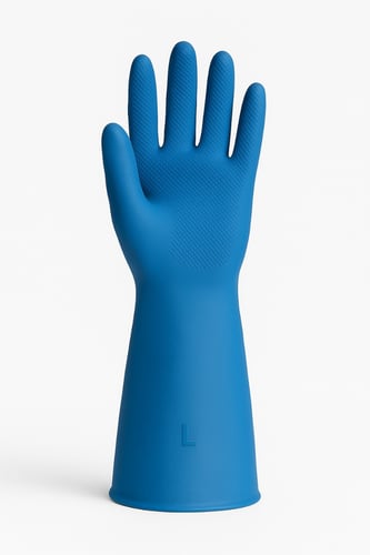 قفاز التنظيف المطاطي