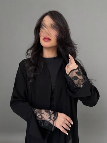 عباية أكمام دانتيل ( 704 )