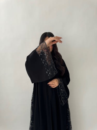 عباية شيفون فضي