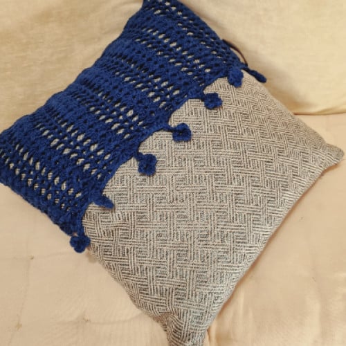 نصف غطاء وسادة كحلي