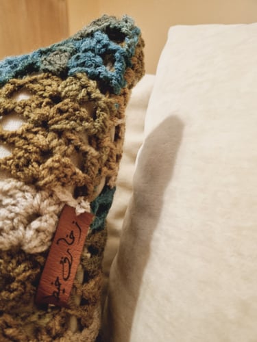 نصف غطاء وسادة اخضر