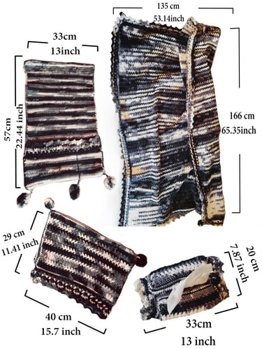 طقم بطانية +غلاف وسادة+ غلاف مناديل