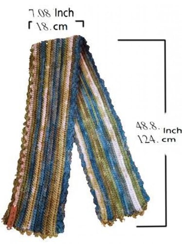 شال اخضر مموج