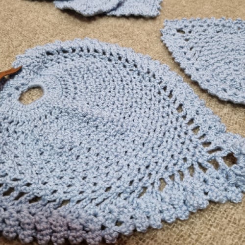 طقم قاعدة اكواب (كوستر) ازرق