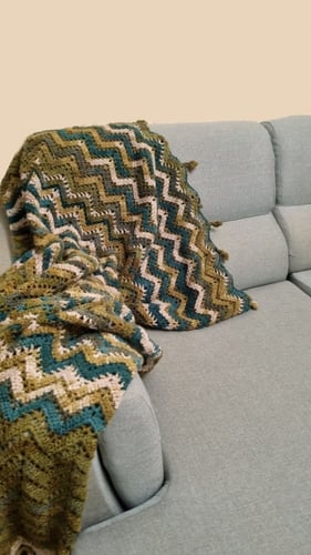 بطانية بتدرجات الاخضر