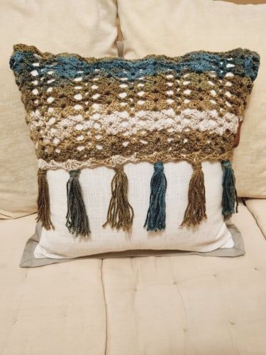 نصف غطاء وسادة اخضر