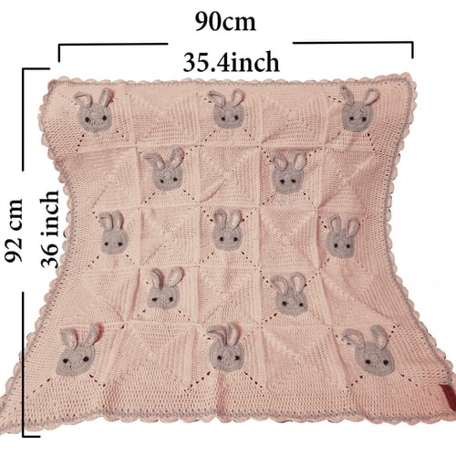 بطانية أطفال وردي و رمادي