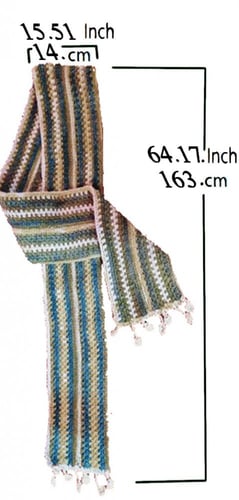 شال اخضر مموج