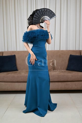 فستان اوف شولدر طويل