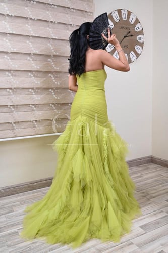 فستان توب تكسير كلوش مناديل