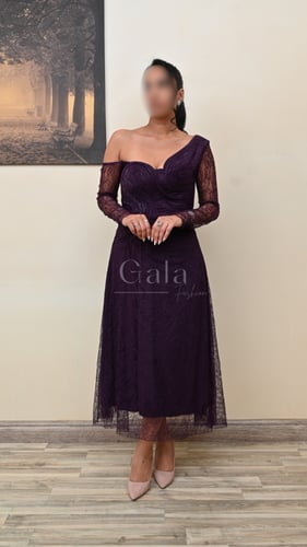 فستان كتف كلوش ميدي