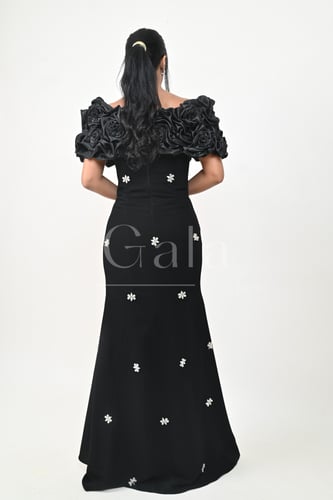 فستان اوف شولدر ماسك طويل