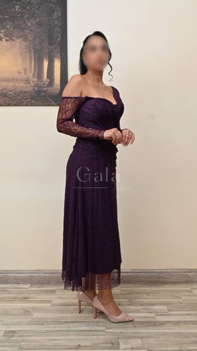 فستان كتف كلوش ميدي