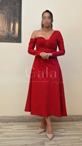 فستان كتف ميدي