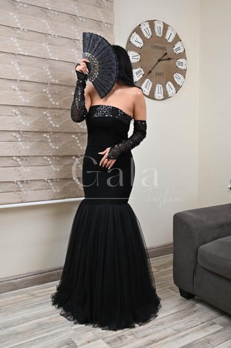 فستان توب ماسك بأكمام منفصله