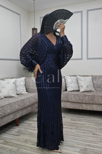 فستان ترتر أكمام فراشه