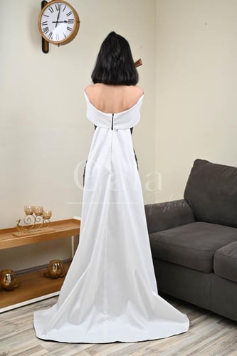 فستان اوف شولدر بذيل