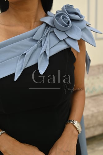 فستان طرزان بورده كتف