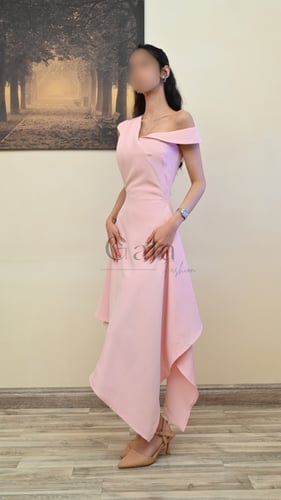 فستان ميدي كتف