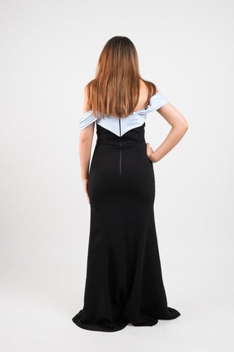 فستان فخم بأكمام إسبرينه