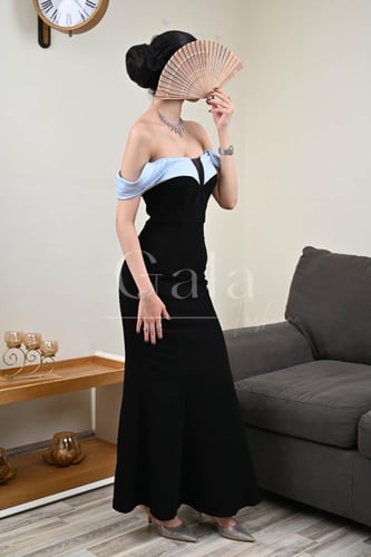 فستان فخم بأكمام إسبرينه