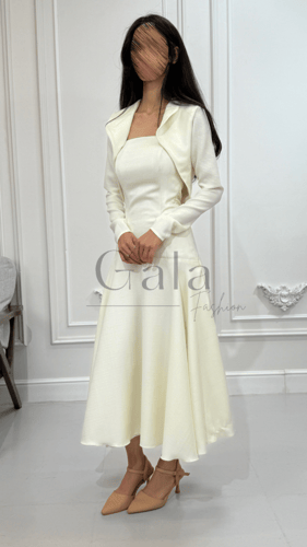 فستان توب ميدي جاكيت