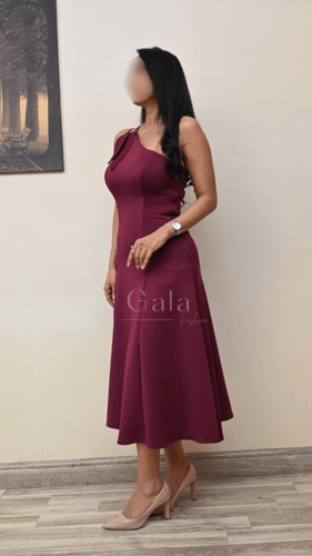 فستان كتف ميدي كلوش