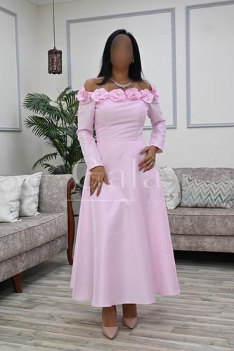 فستان ميدي اوف شولدر ورود