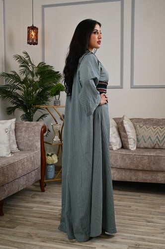 جلابية قطعتين بحزام مطاط