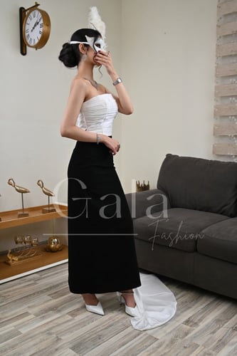 فستان توب ذيل طويل