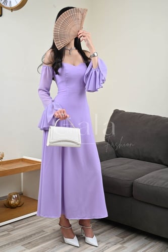 فستان توب بأكمام مميزة