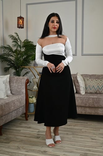 فستان ناعم بأكمام انيقة