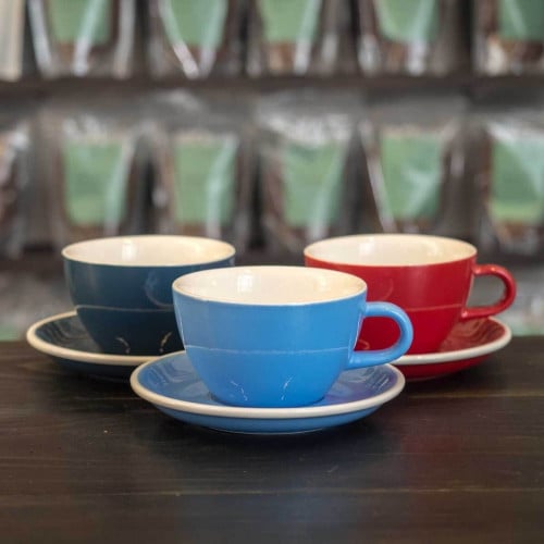 أكمي - كوب لاتيه سيراميك مع الصحن - 280 مل