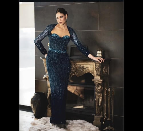 فستان بريق الزمرد