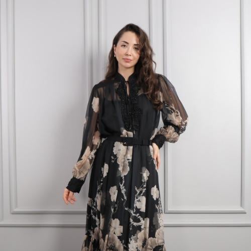 فستان الزهور الكلاسيكية