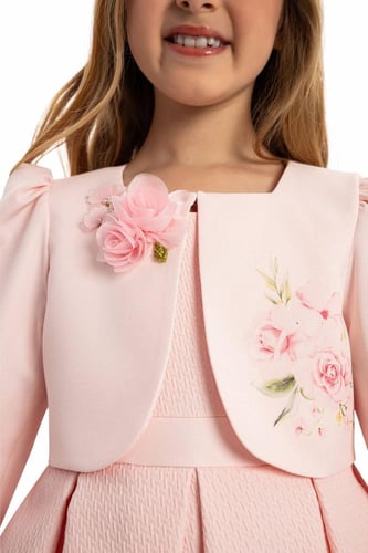 فستان أميرة الورد وردي