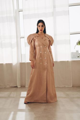 جلابيه زهري بأكمام