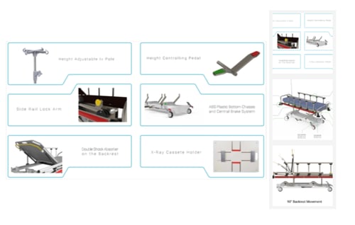 نقالة هيدروليكية M2-T300 ميديكال 2000