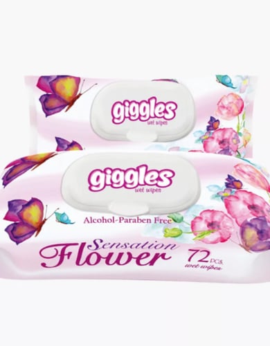 مناديل مبللة اطفال جيجلز 72 منديل giggles