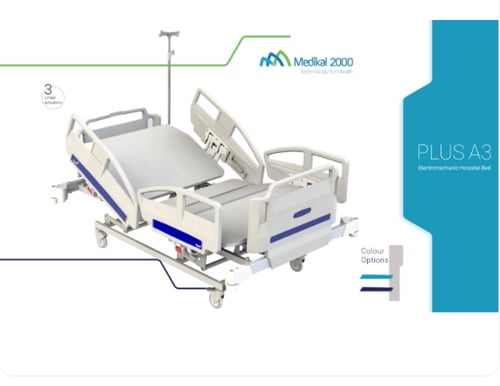 سرير كهربائي 4 حركات ميكانيكي عناية مركزة (120 سم)...