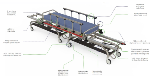 نقالة غرف عمليات هيدروليكية M2-T42 ميديكال 2000 Me...