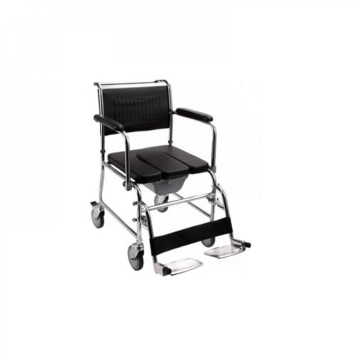 كرسي حمام متحرك بكفرات ستيل مع قاعدة حمام موديل 69...