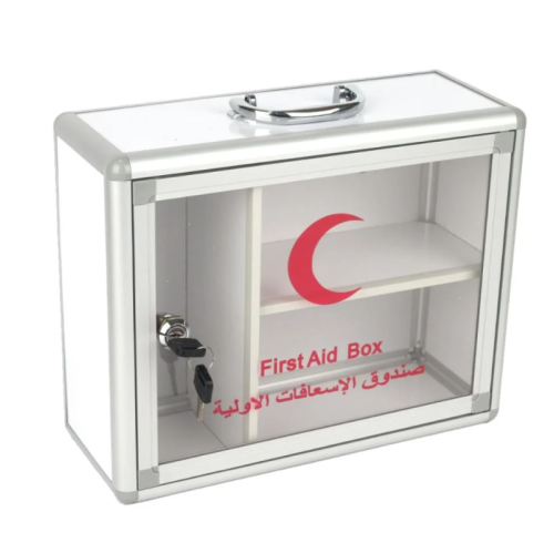 صندوق صيدلية إسعافات أولية مع جميع مكوناته
