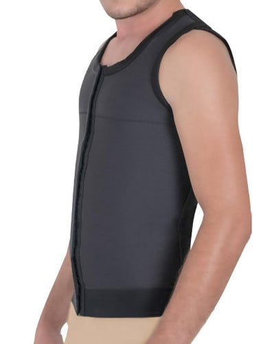 مشد رجالي بدون اكمام للبطن والصدر لون ابيض BL-500