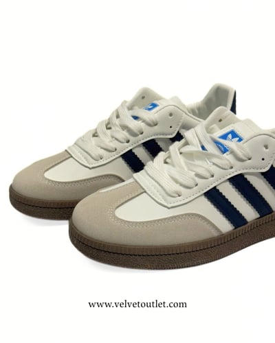 أديداس سامبا - أبيض وكحلي