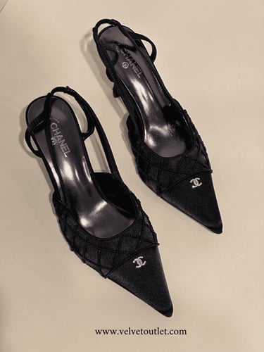 كعب شانيل - أسود