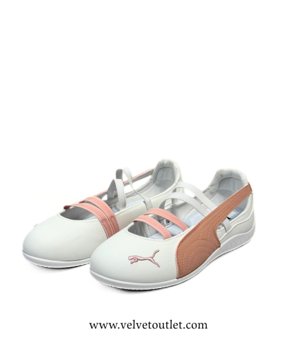 حذاء بوما أبيض وردي