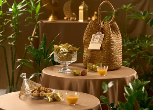 سلّة حصير تمر سكري مغلف 1100 جرام